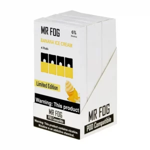 Mr Fog Banana Ice Cream 4 Pods Limited